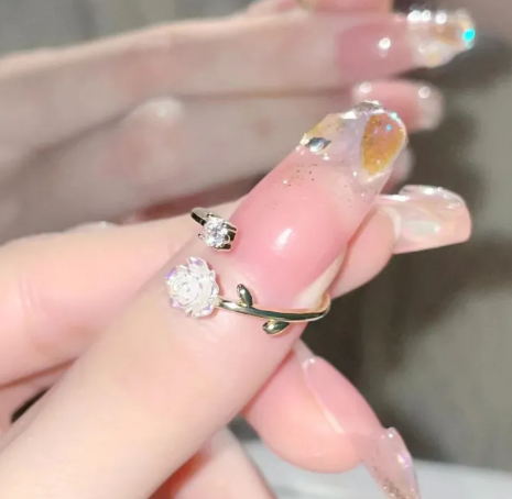 Rose Bloom Adjustable Ring