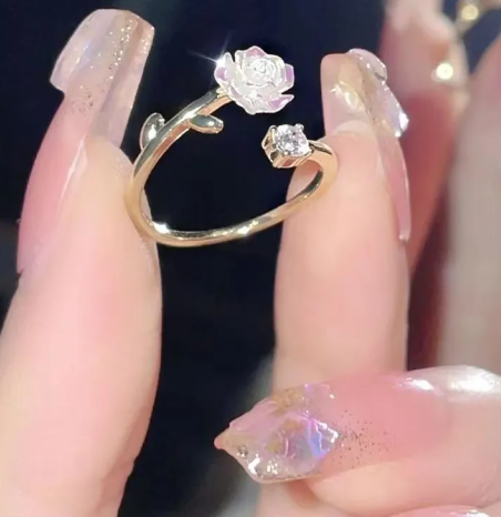 Rose Bloom Adjustable Ring