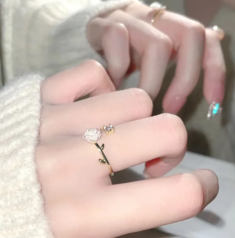Rose Bloom Adjustable Ring